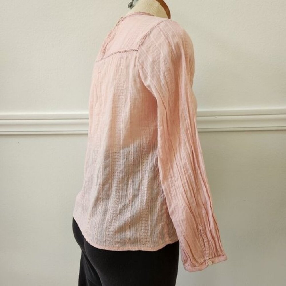 Abercrombie & Fitch Mock Neck Lace Blouse size XS - Picture 4 of 11